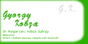 gyorgy kobza business card