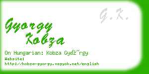 gyorgy kobza business card